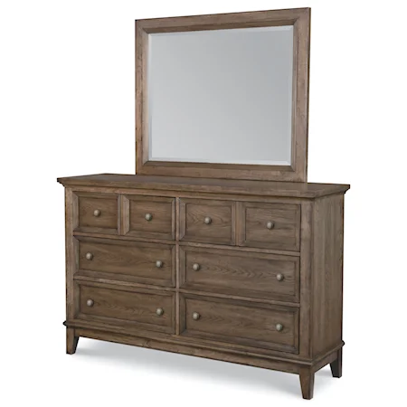 6-Drawer Dresser with Removable Jewelry Tray and Mirror